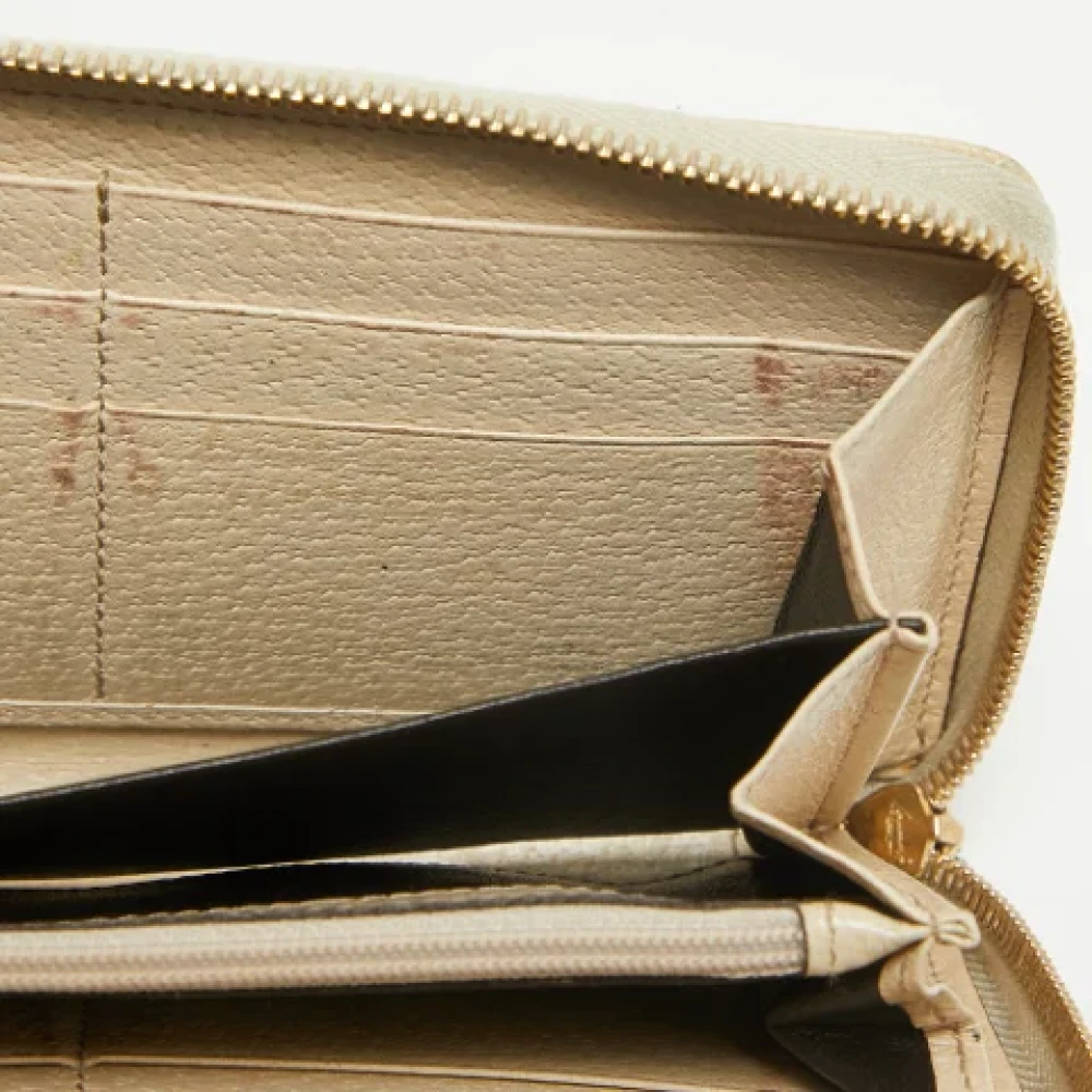 Gucci Vintage Pre-owned Canvas wallets Beige Dames