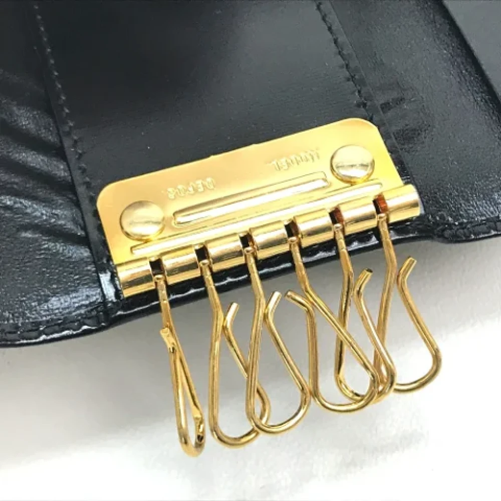 Salvatore Ferragamo Pre-owned Leather key-holders Black Dames