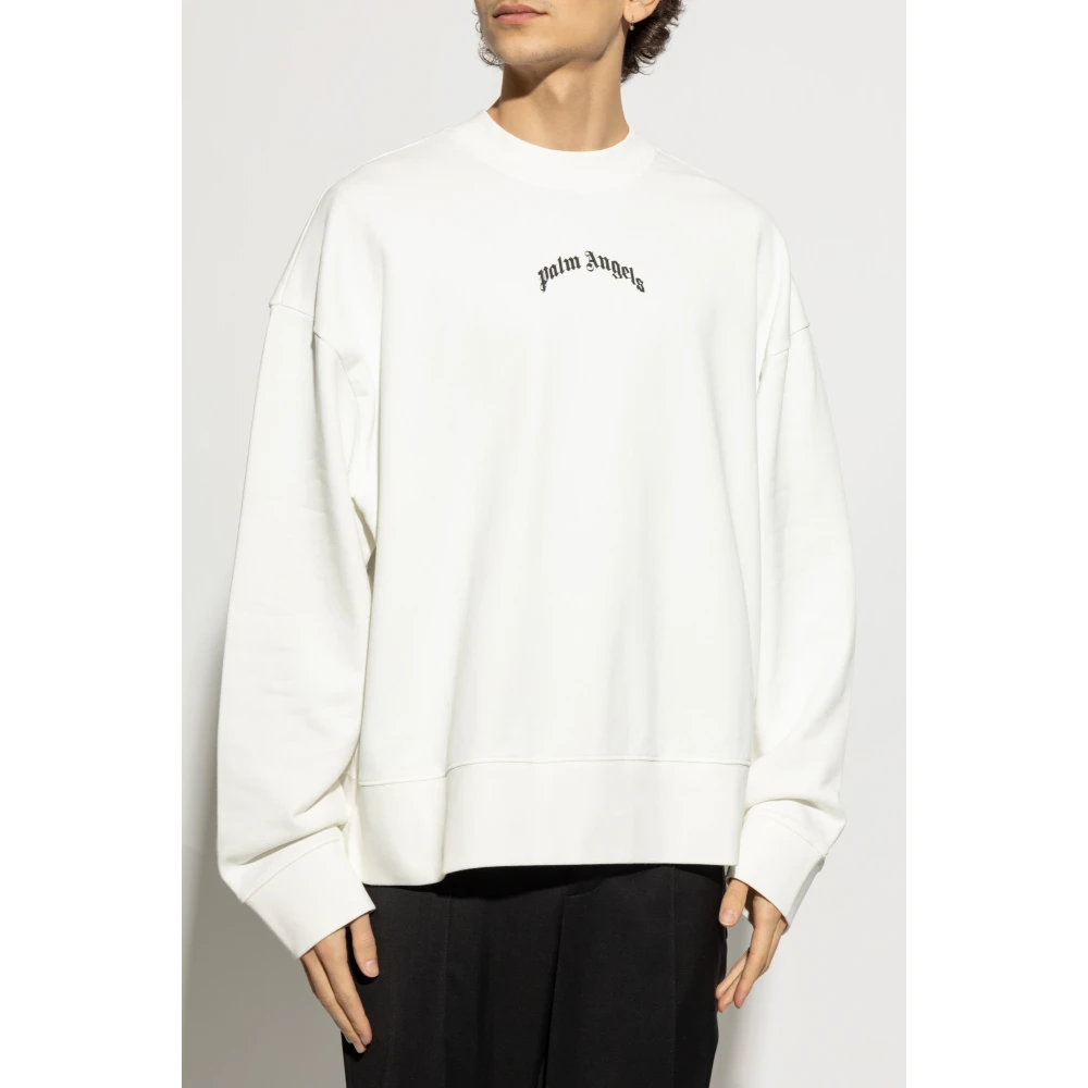 Palm Angels Sweatshirt met logo White Heren