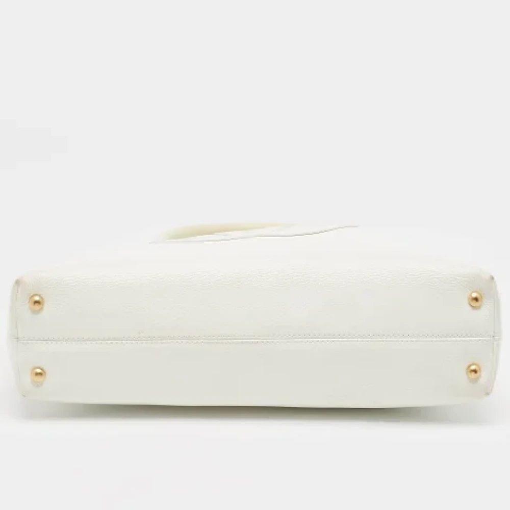 Chanel Vintage Pre-owned Fabric totes White Dames