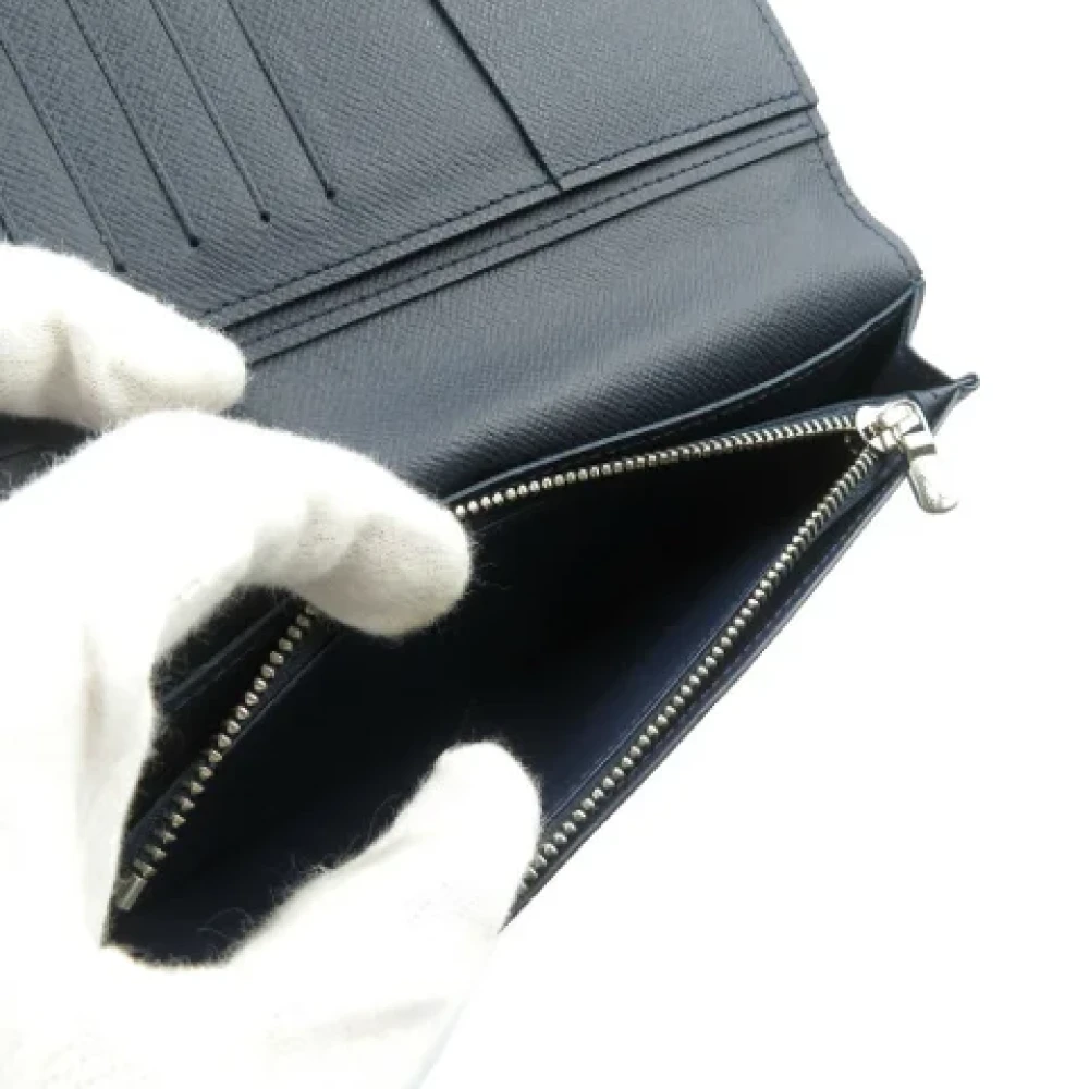 Louis Vuitton Vintage Pre-owned Leather wallets Blue Heren