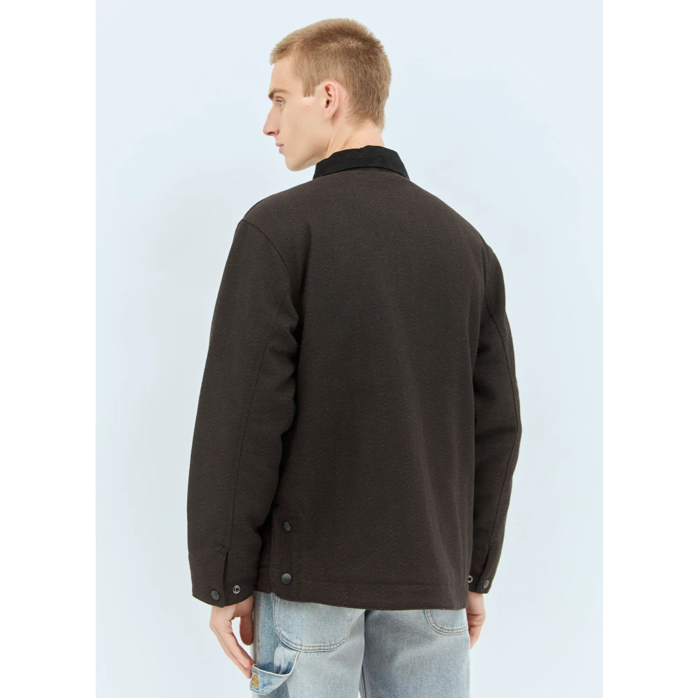 Carhartt WIP Visgraat Wollen Jas Brown Heren