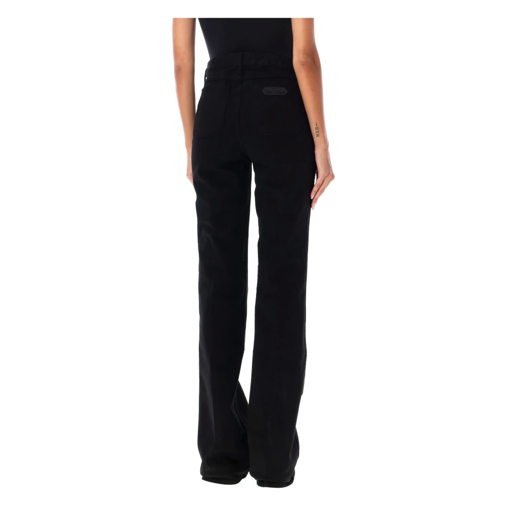 Tom Ford Zwarte Flare Leg High-Waisted Jeans Black Dames