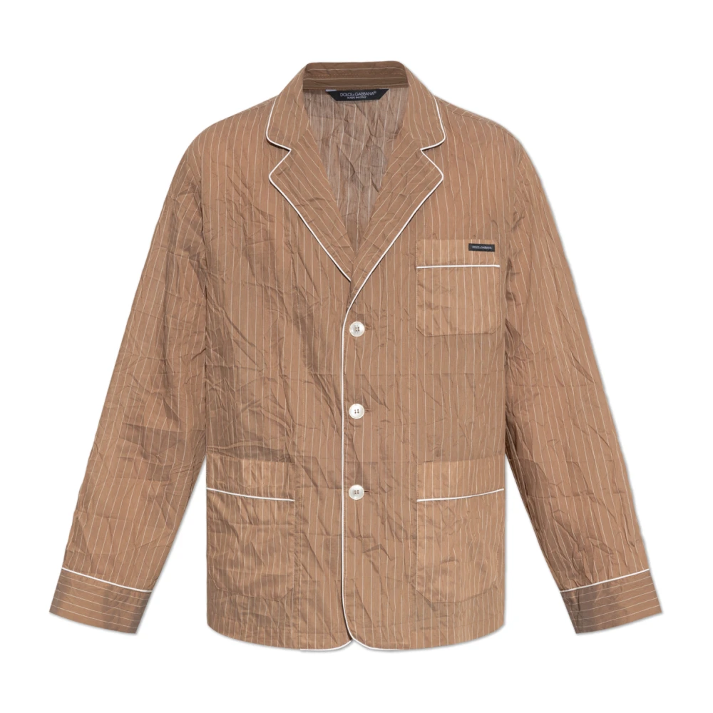 Dolce & Gabbana Mannelijk Bruin Overhemden Heren, L, Katoen, Shirt Met Gekreukeld Effect