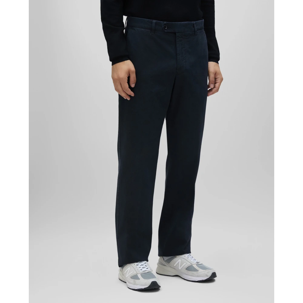 Aspesi Katoenen broek met rechte zoom Blue Heren