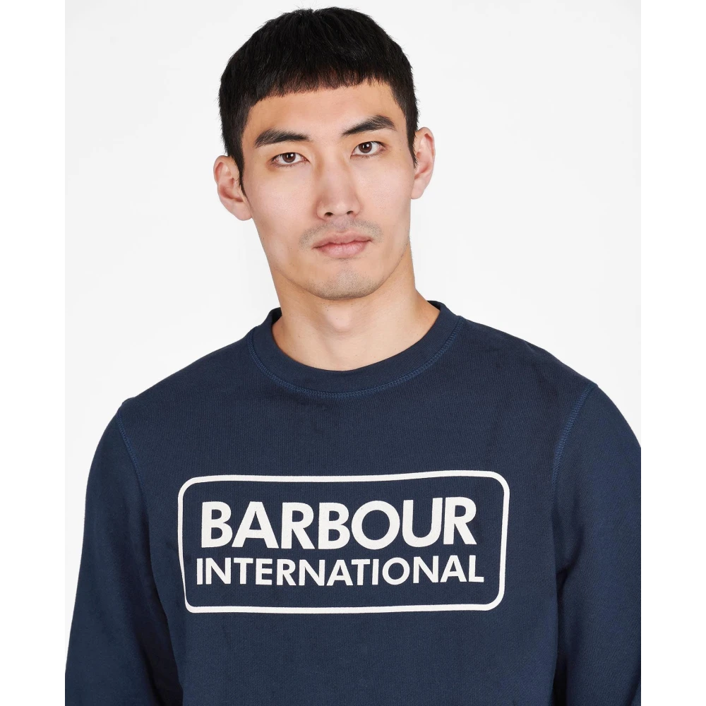 Barbour Grote Logo Sweatshirt in Navy Blue Heren