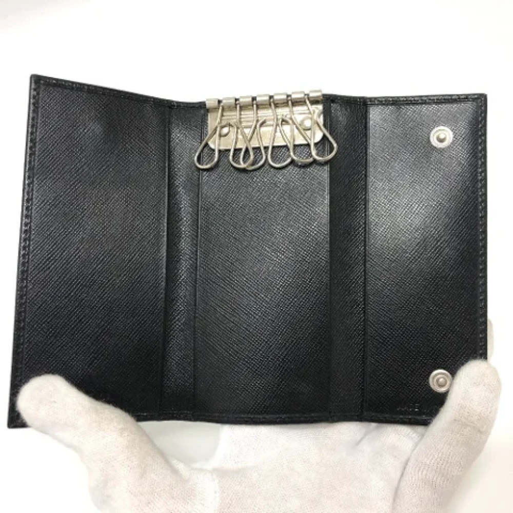 Prada Vintage Pre-owned Canvas key-holders Black Dames