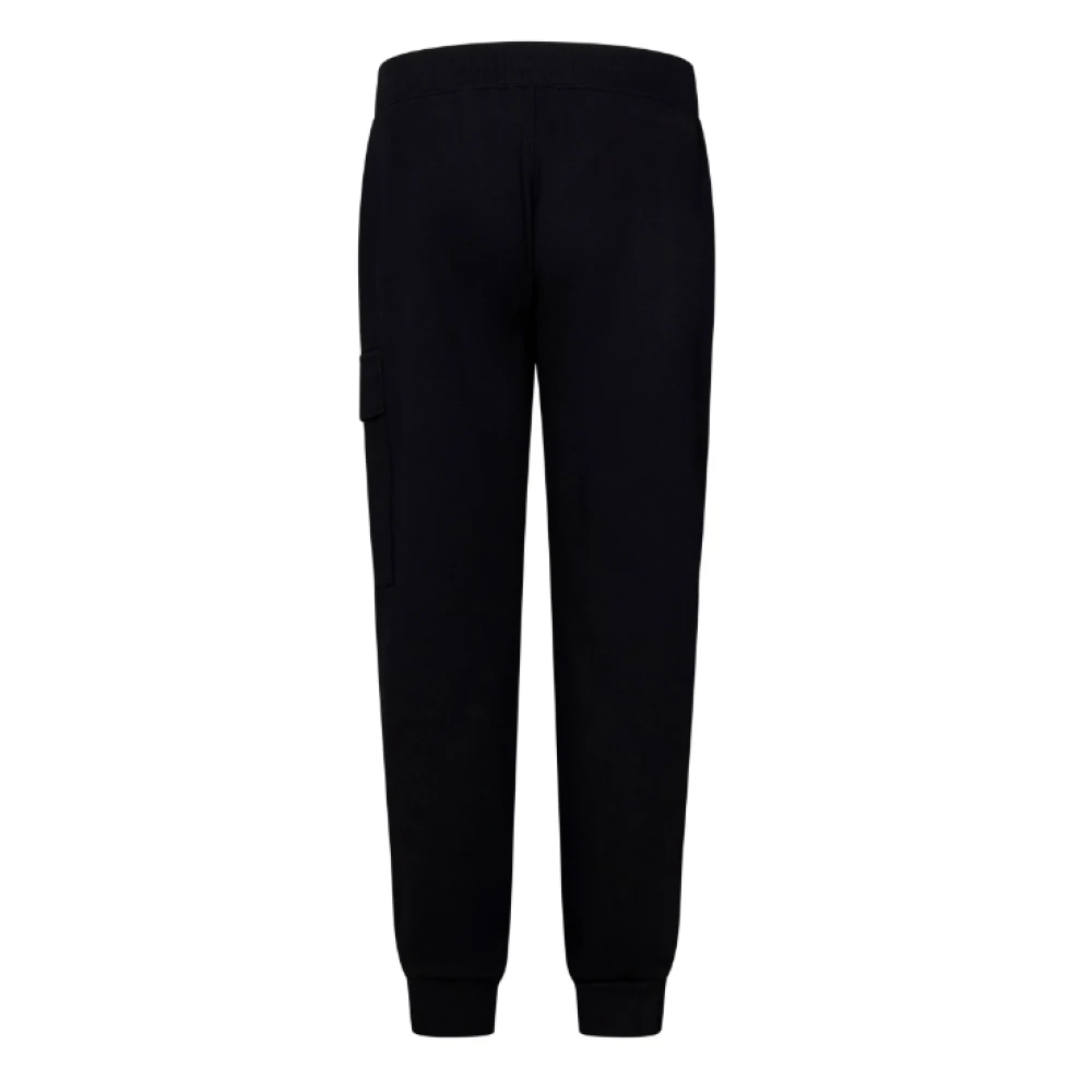C.P. Company Zwarte Fleece Katoenen Cargo Broek Black Heren
