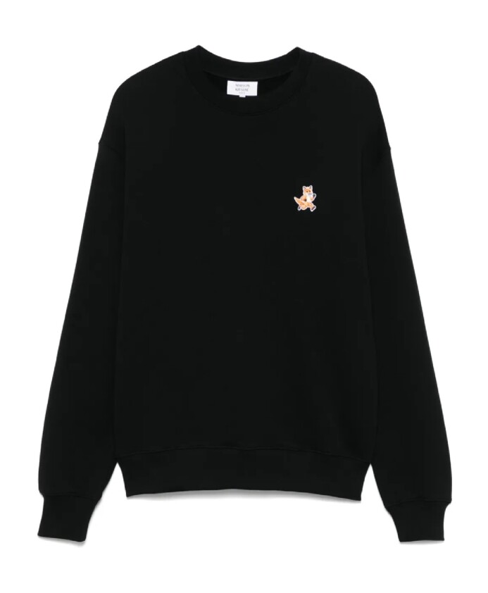 black-speedy-fox-patch-sweatshirt