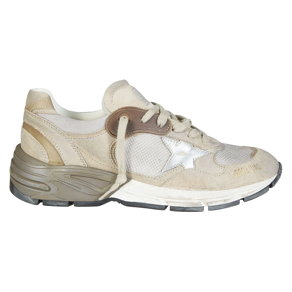Golden Goose Running Dad Mesh and Suede Upper Laminated Heren Schoenen Beige