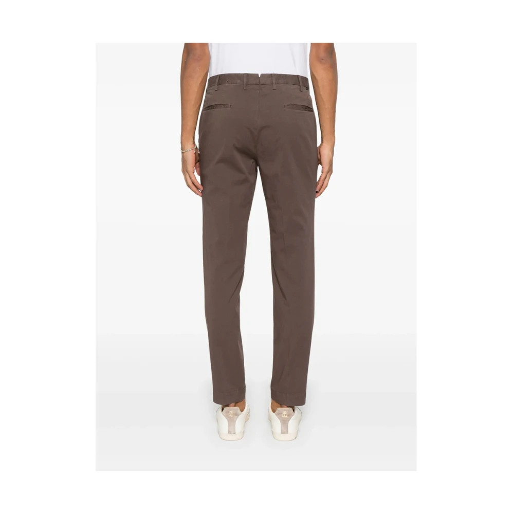 Incotex Bruine Broek met Rits en Knoopsluiting Brown Heren