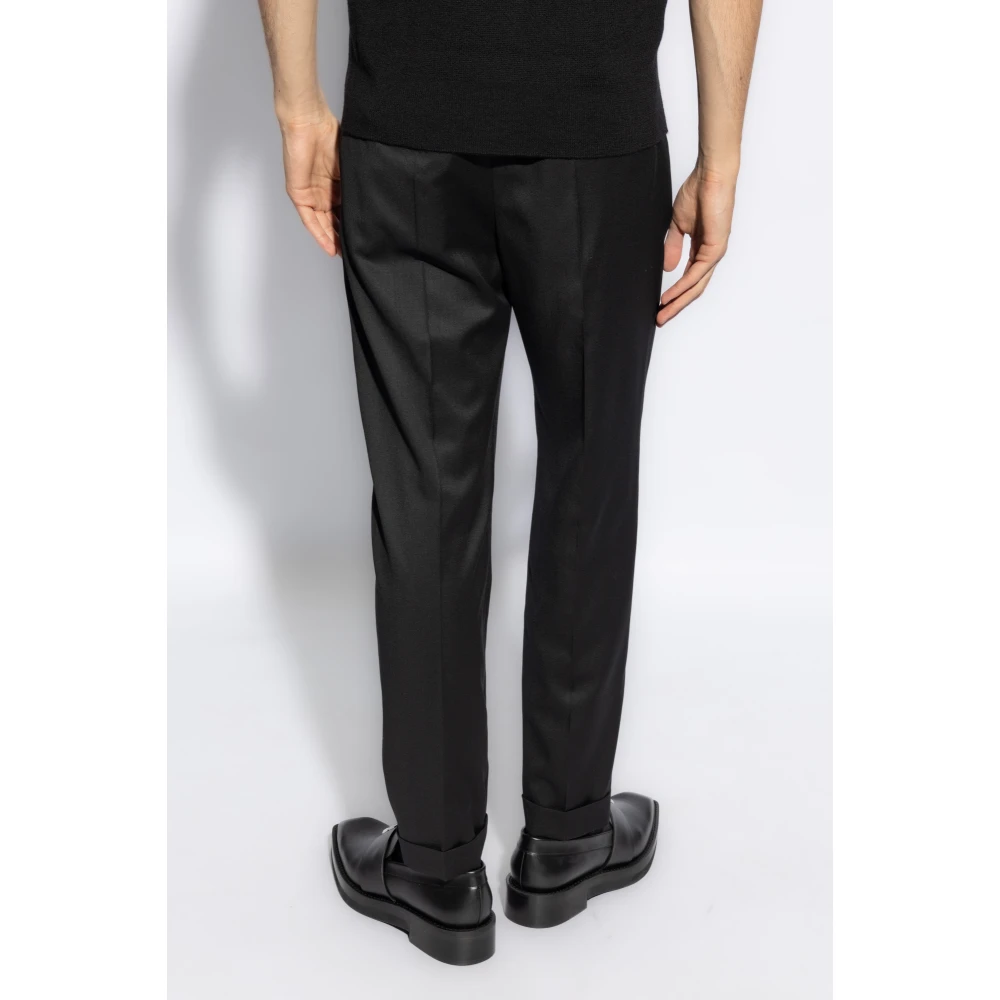 Balmain Wollen broek Black Heren