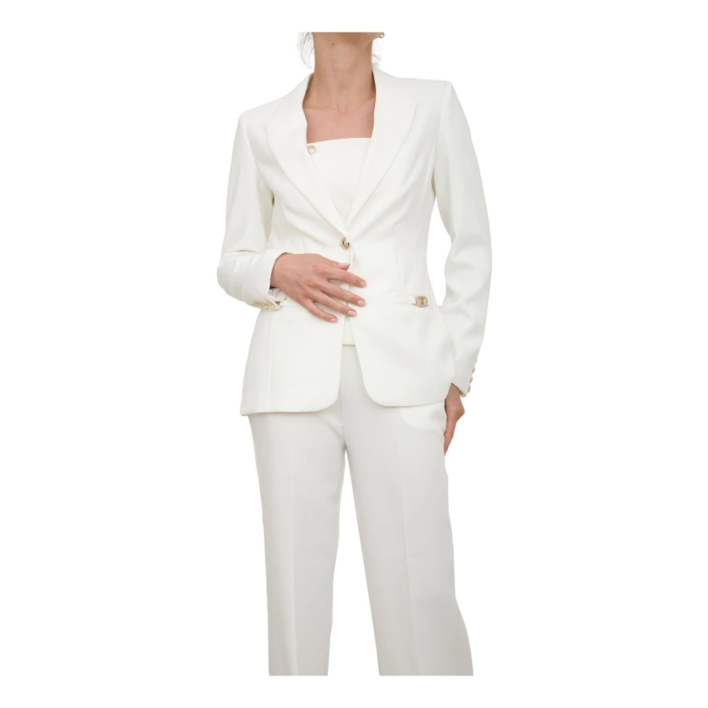 Guess Women's White Blazers, Xl, Jacket