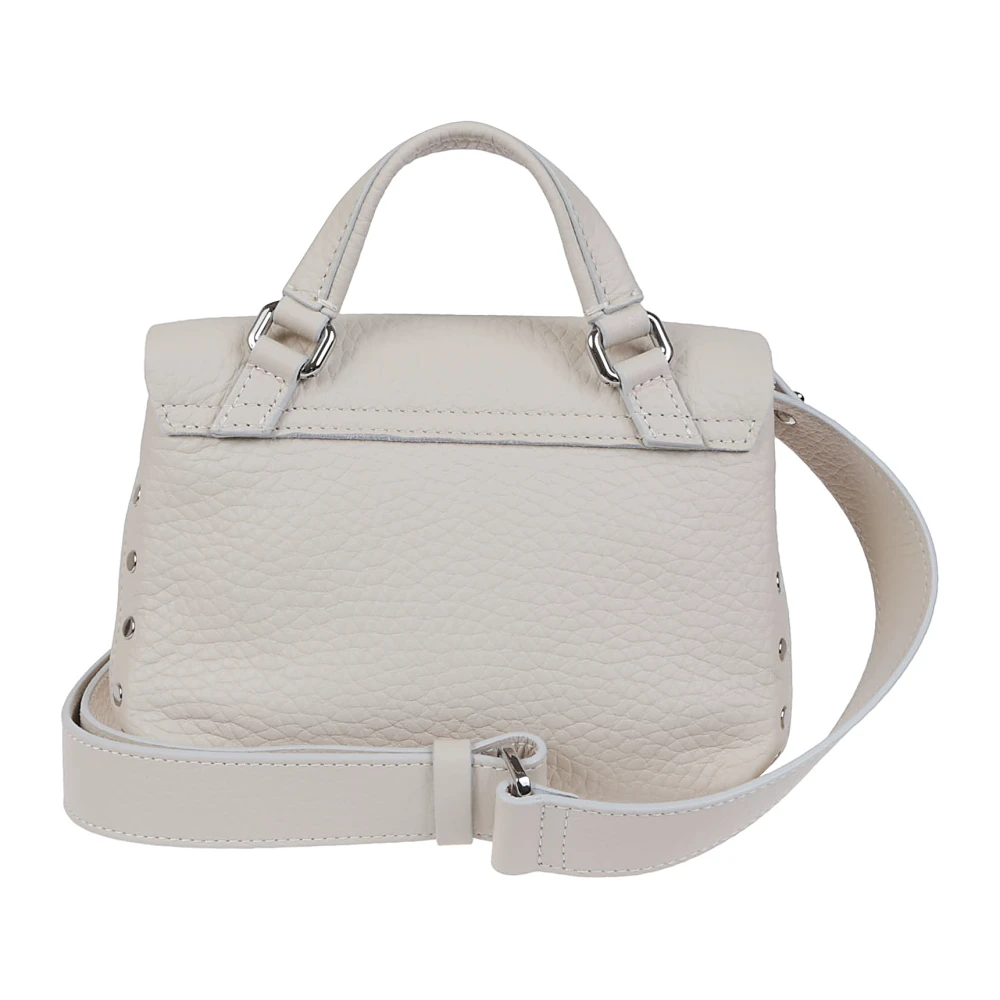 Zanellato Witte leren luiertas met draaislot White Dames
