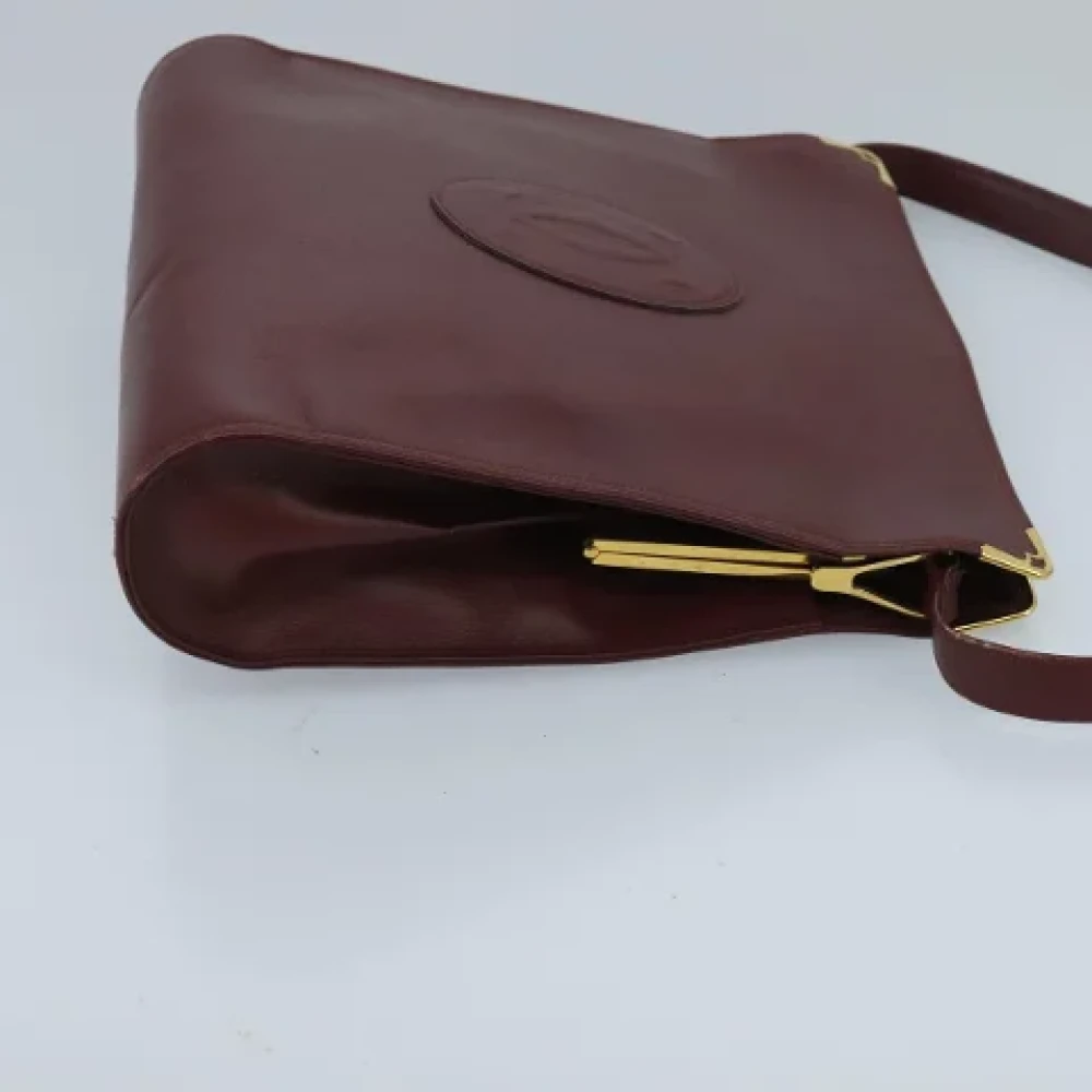Cartier Vintage Pre-owned Leather shoulder-bags Red Dames