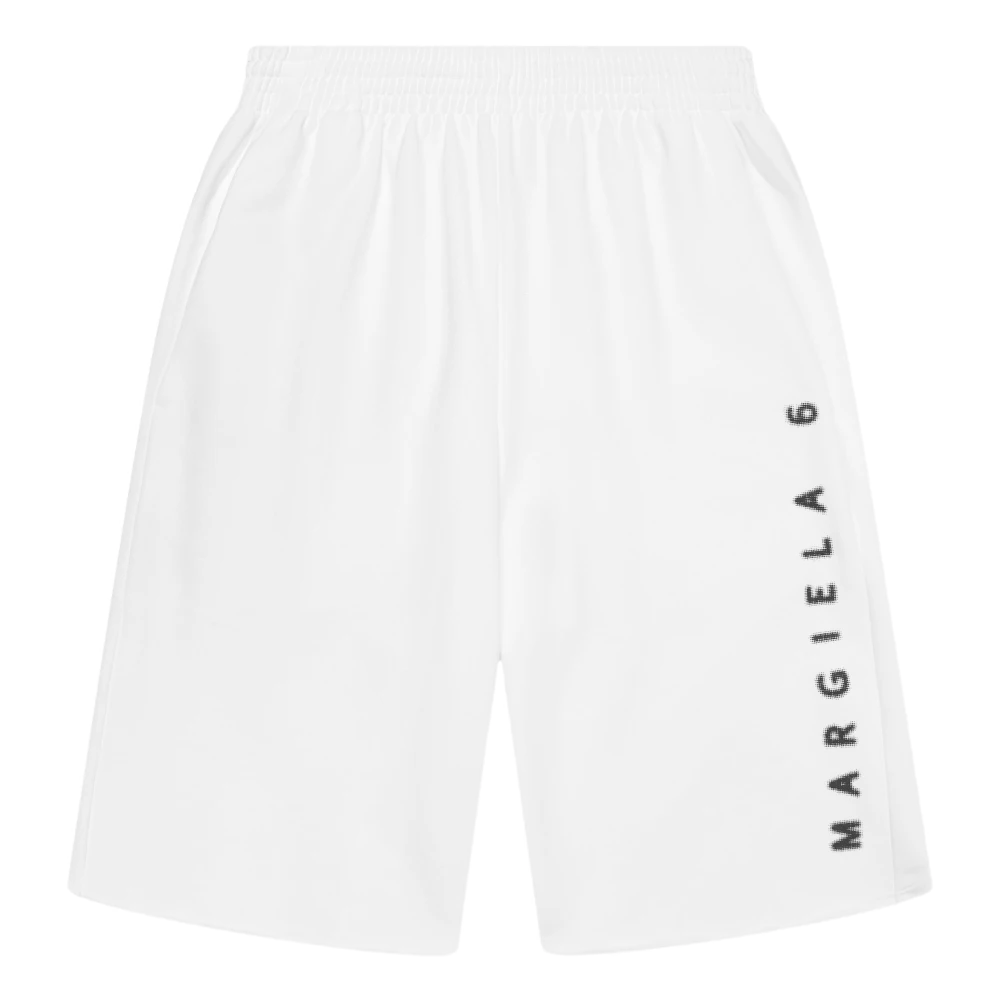 Mm6 Maison Margiela Boys White Logo Shorts - Shorts - 10 Y - Kids