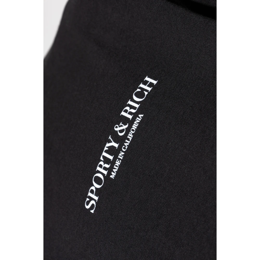 Sporty & Rich T-shirt met logo Black Heren