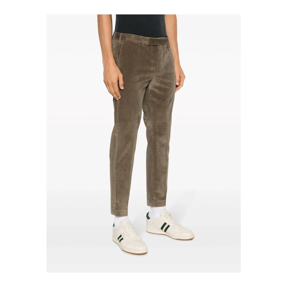 PT Torino Fluweel Slim Fit Broek Green Heren