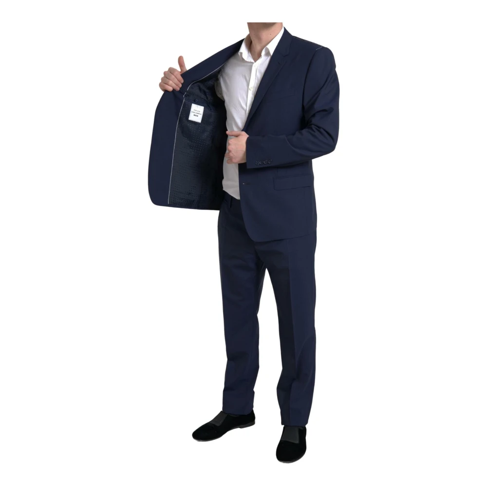 Dolce & Gabbana Blauw Classic Fit Suit Martini Blue Heren