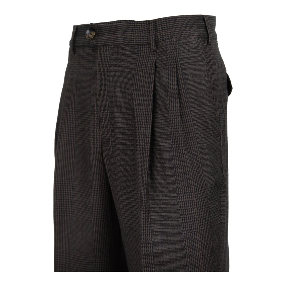 PT Torino Heren Knoop Rits Broek Brown Heren