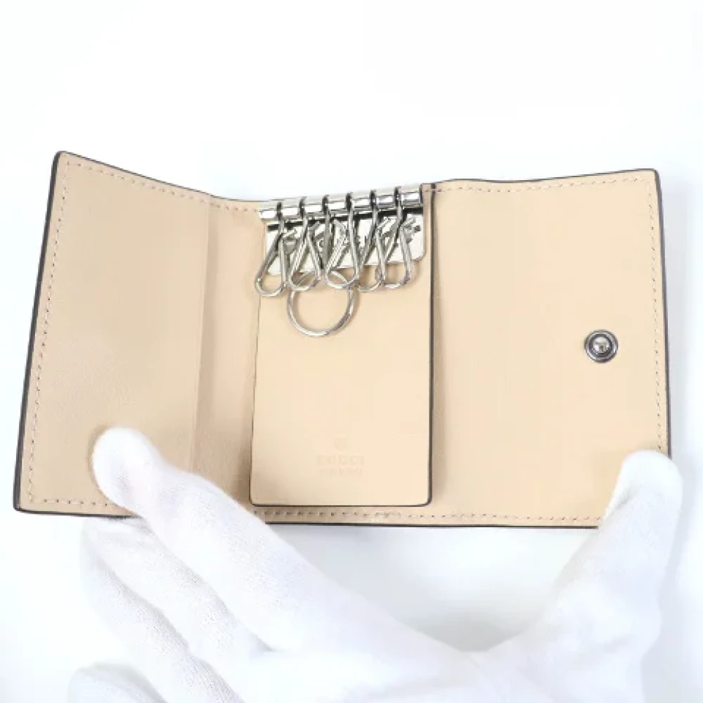 Gucci Vintage Pre-owned Canvas key-holders Beige Dames