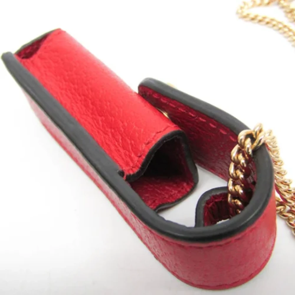 Gucci Vintage Pre-owned Leather home-office Red Dames