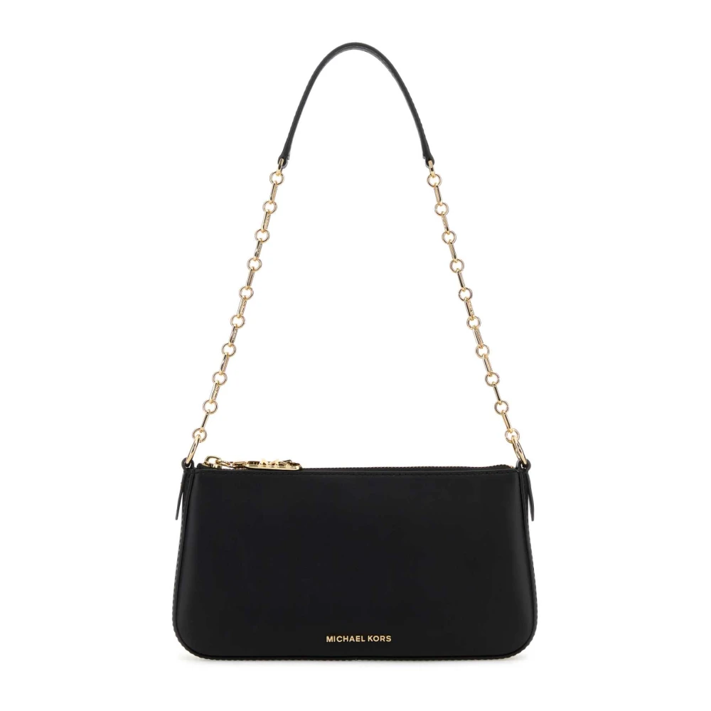 Michael Kors Women's Black Empire Medium Leather Chain-Link Pochette
