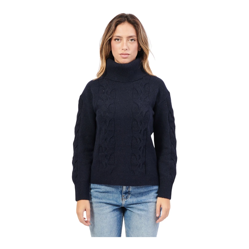 Gerry Weber Blauwe Trui met Geborduurde Voorkant Blue Dames