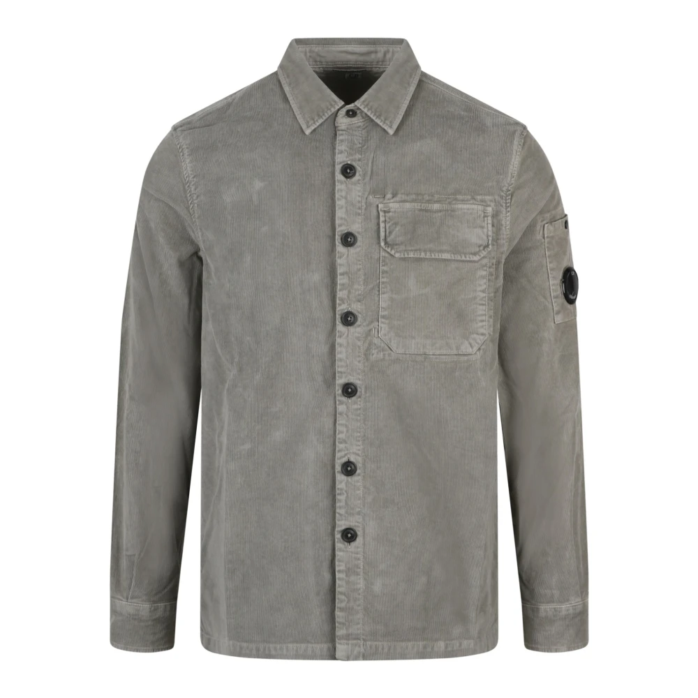 C.P. Company Corduroy Overhemd Regular Fit Puntkraag Gray Heren