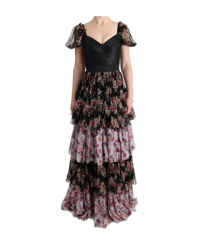 multicolor-silk-stretch-floral-shift-long-dress