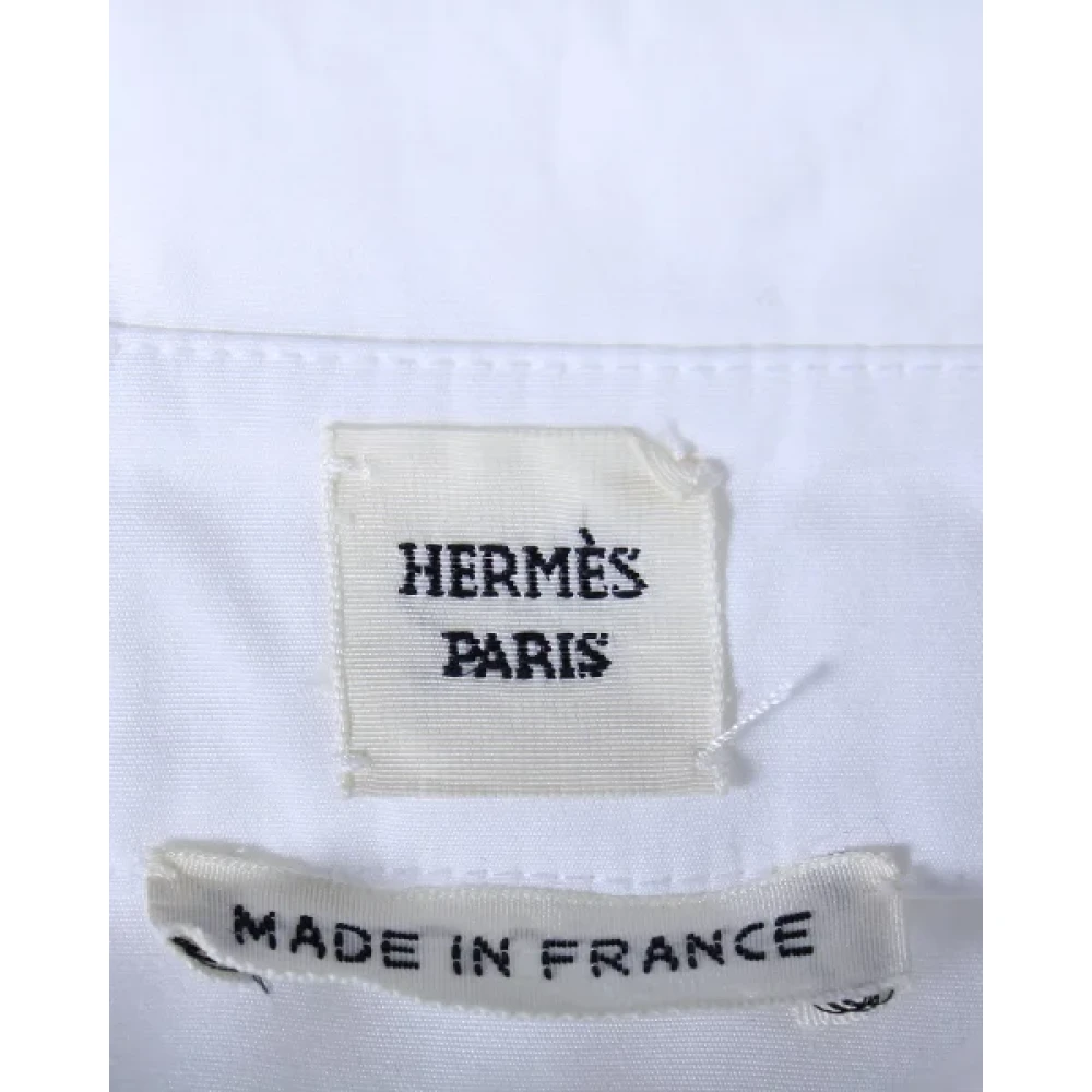 Hermès Vintage Pre-owned Cotton dresses White Dames
