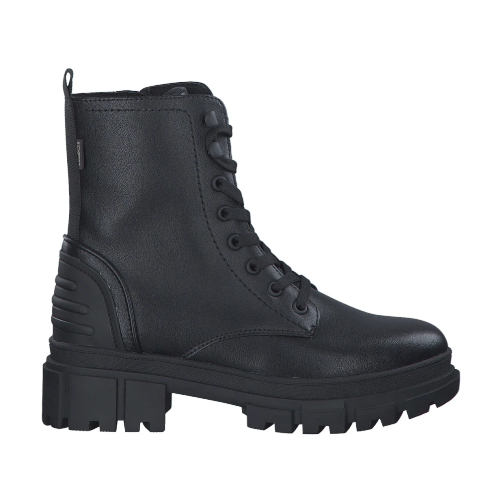 S.oliver Women's Black Stylish Lace-Up Ankle Boots
