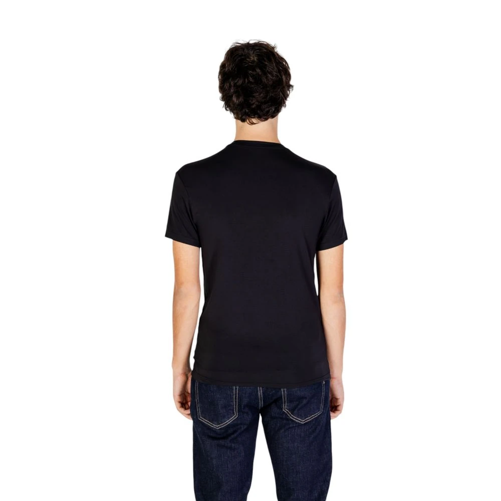 Emporio Armani Zwart Modal T-shirt Herfst Winter Collectie Black Heren