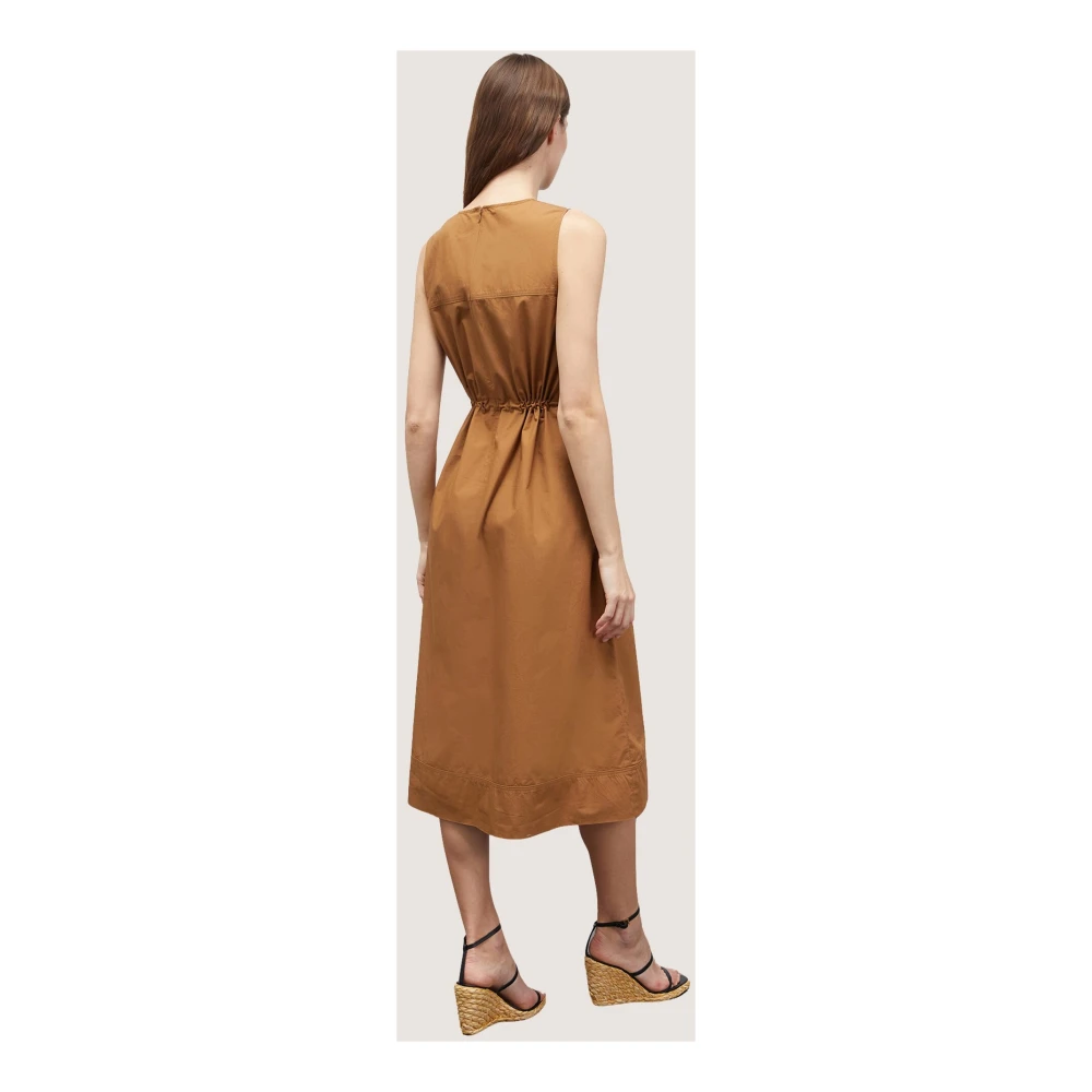 Motivi Katoenen Midi Jurk met Koord Brown Dames