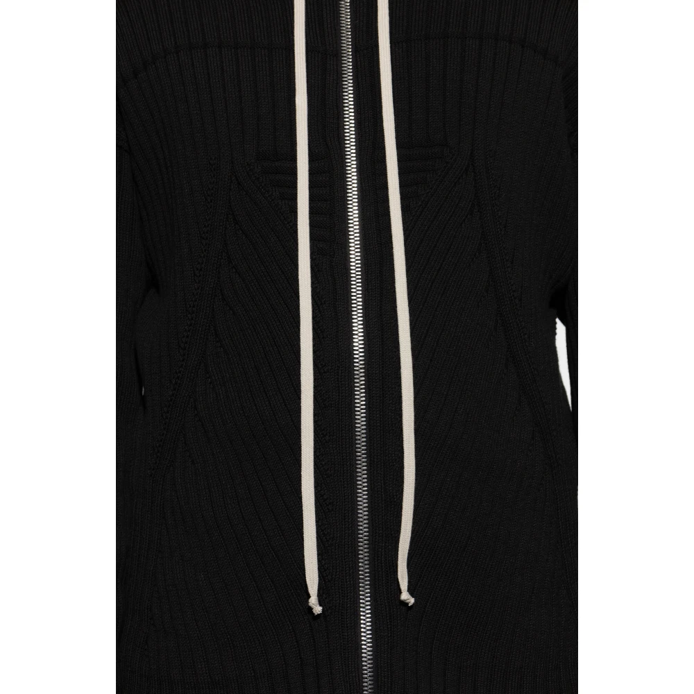 Rick Owens Ribbed Sweatshirt Kec Black Heren