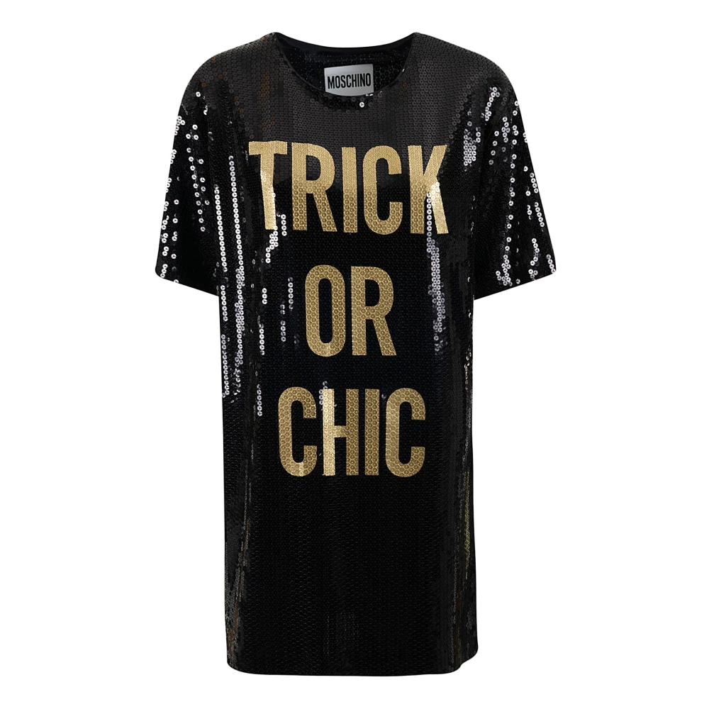 Moschino Bloemenjurk Black Dames