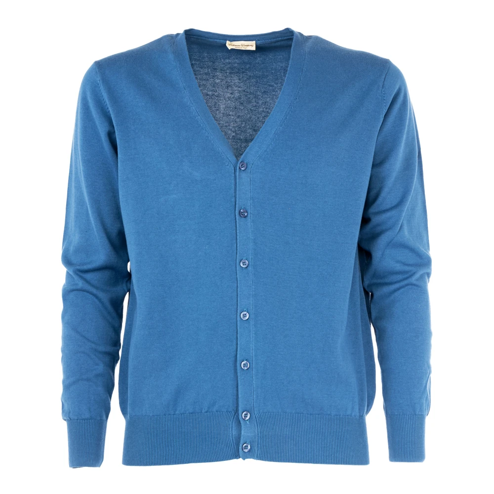Cashmere Company Geknoopte V-hals Heren Vest Blue Heren