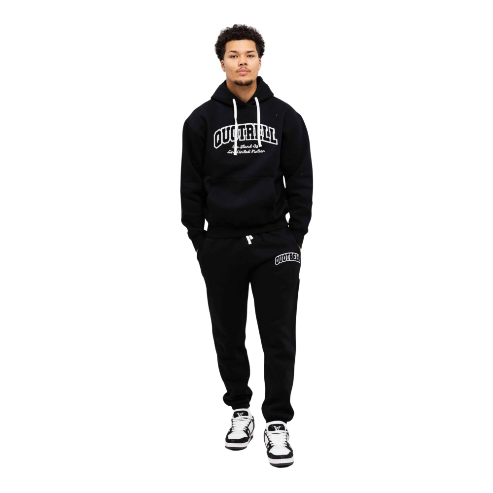Quotrell Universiteit Hoodie Trainingspak Zwart Wit Black Heren