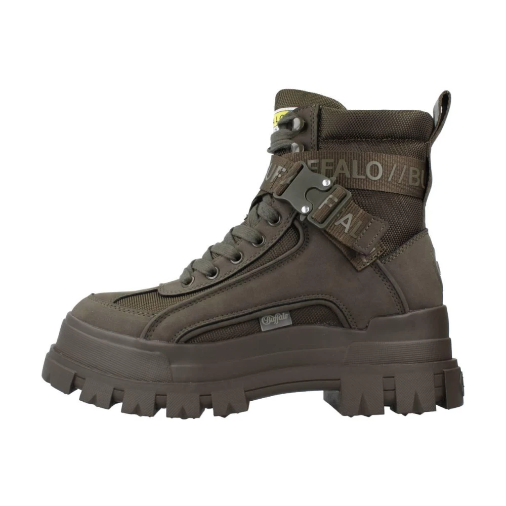 Buffalo Donna Verde Stivali Da In Nappa Aspha Com1 - Immagine 3