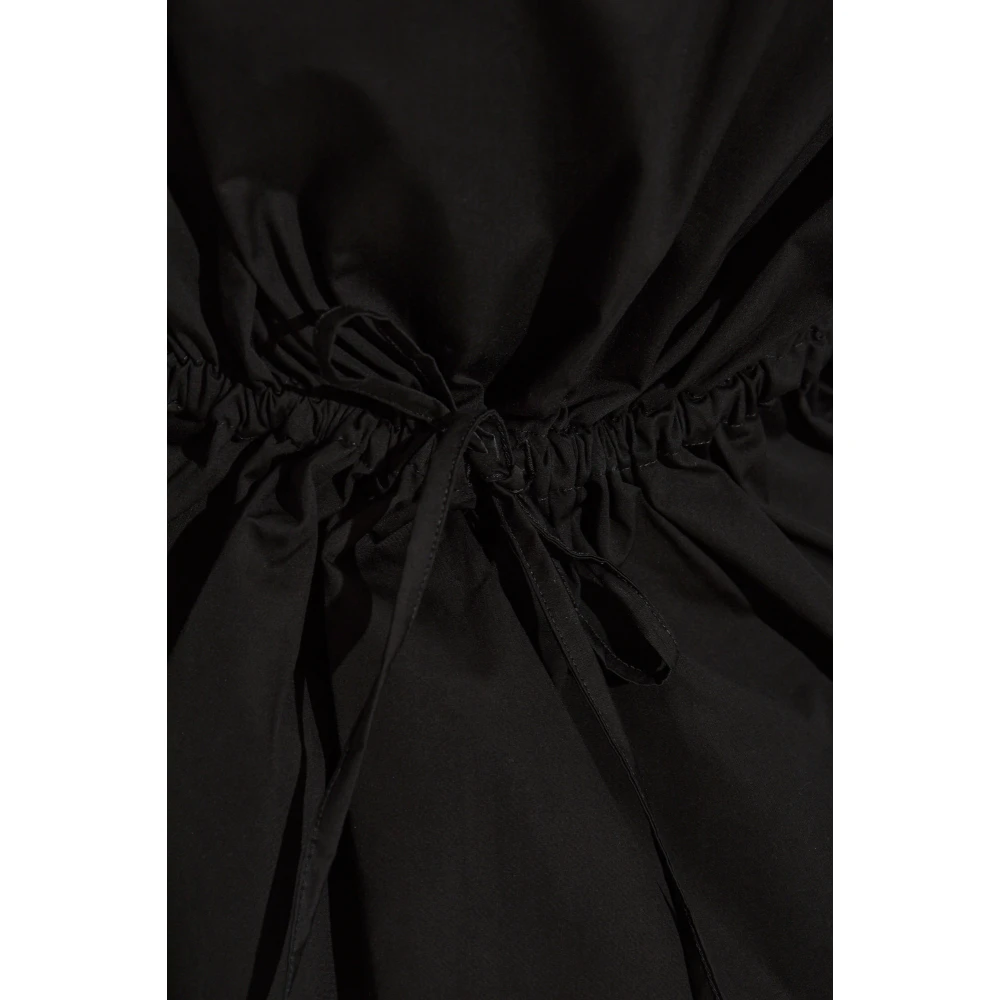 Fabiana Filippi T-shirt met trekkoorden Black Dames