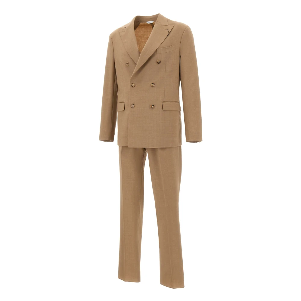 Boglioli Men's Beige Dresses - Double Breasted Suits - L - Suits