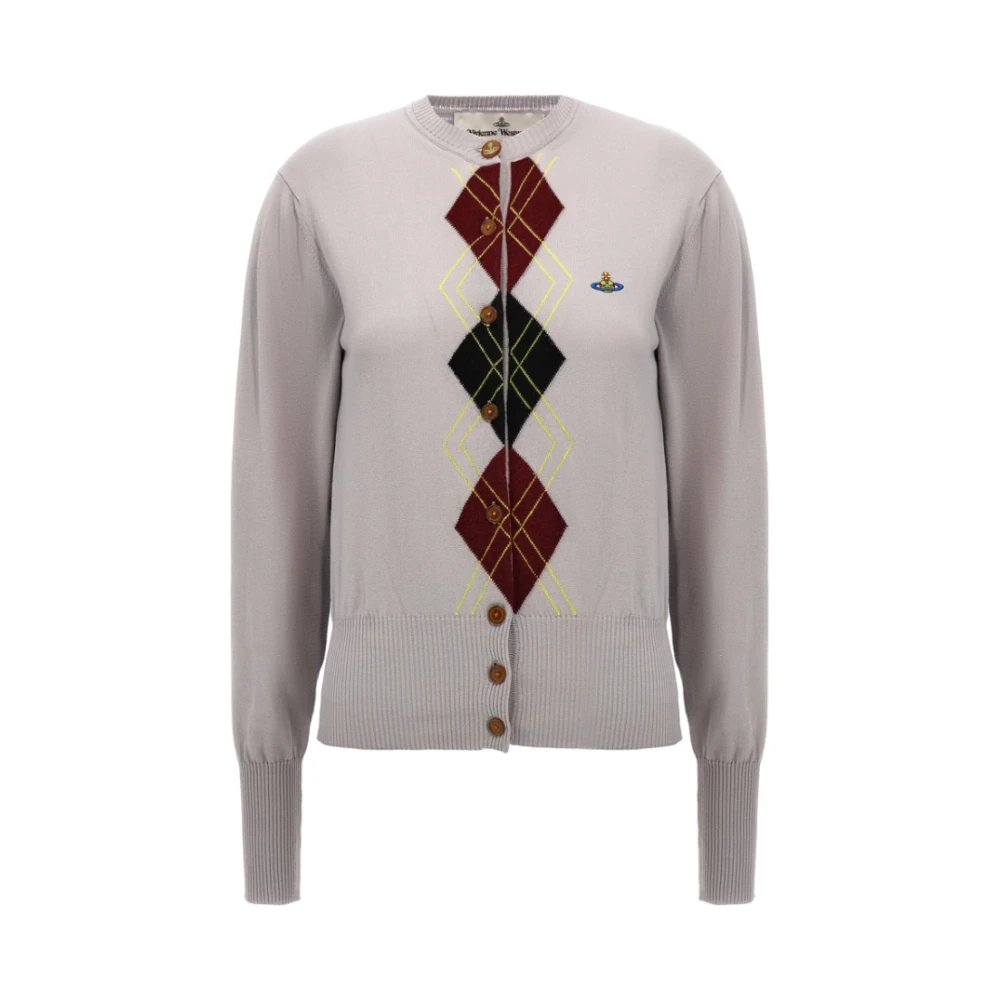Vivienne Westwood Argyle Cardigan in Duif Grijs Beige Dames