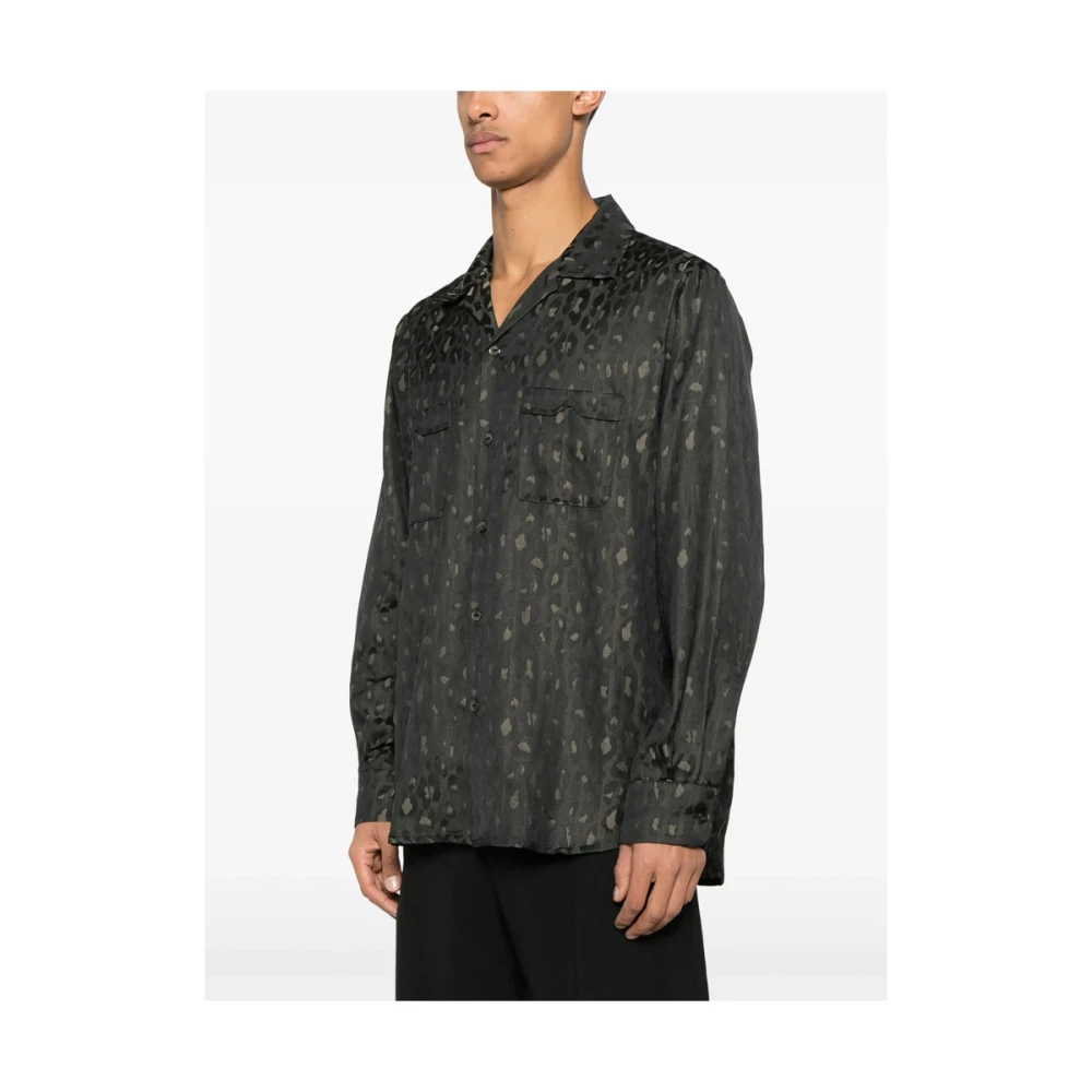 Needles Animalier Bruin Shirt Voorknoopsluiting Brown Heren