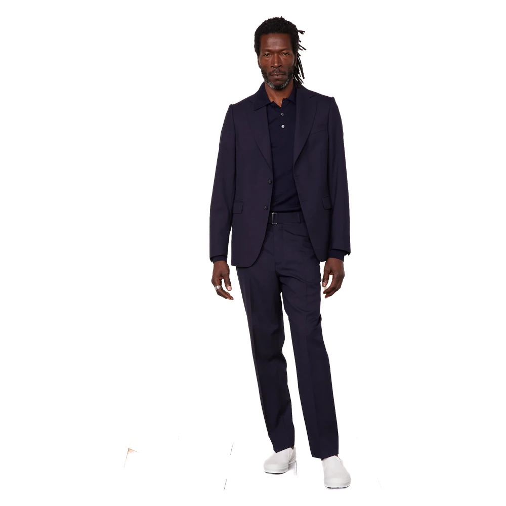 Officine Générale Blauwe Wol 3ply Jas Blue Heren