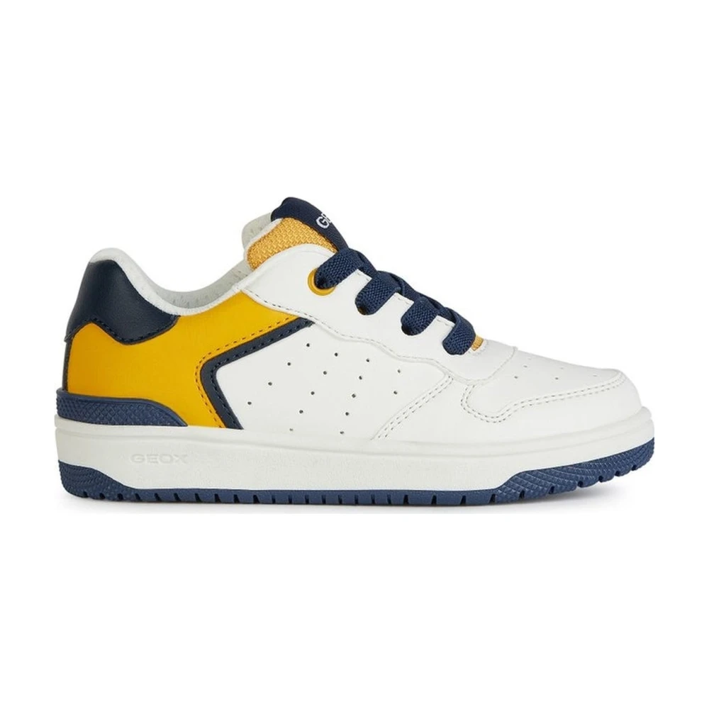 Geox Boys Multicolor White Yellow Kids Trainers Washiba - Kids Sneakers - 33 Eu - Kids