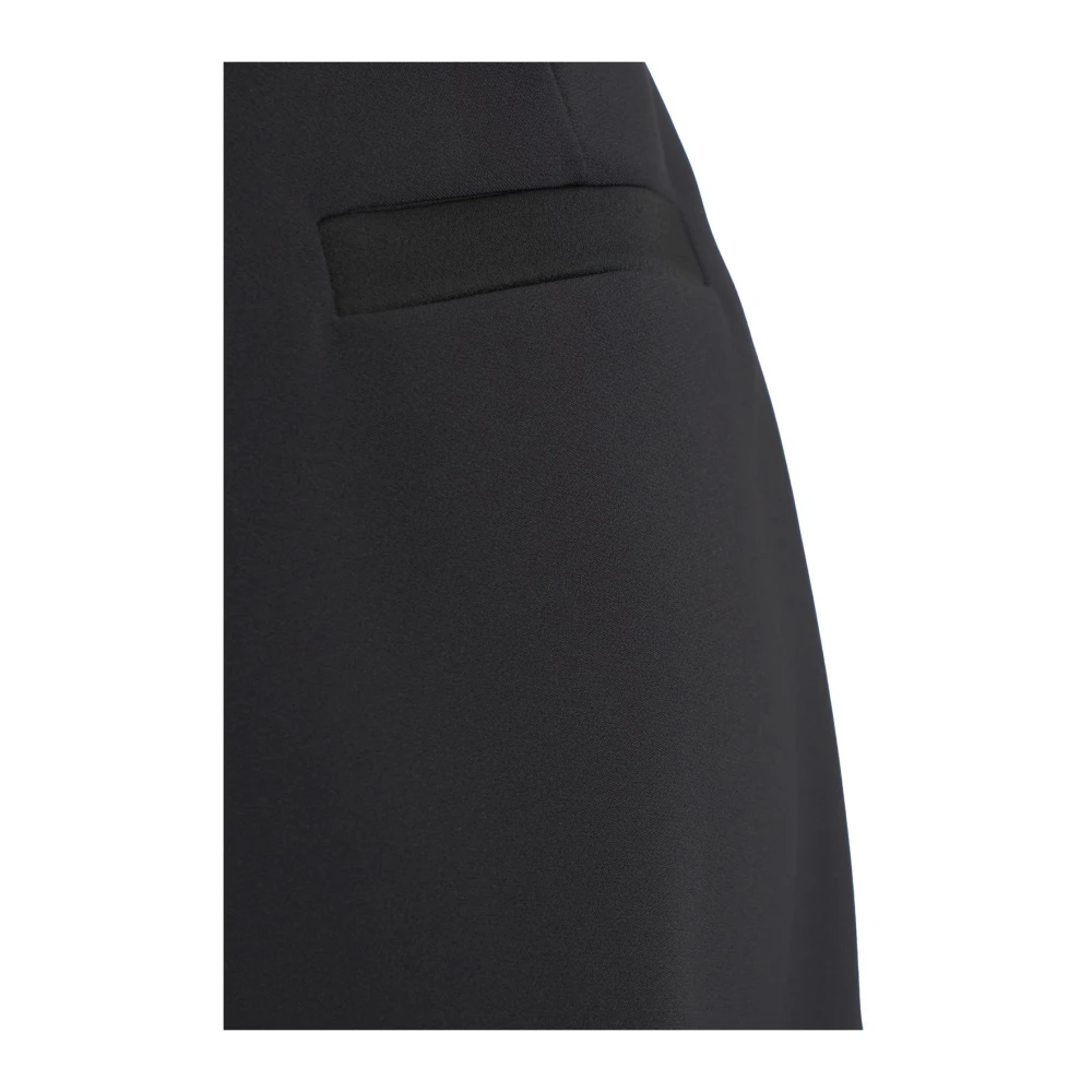 Elisabetta Franchi Zwarte Stretch Crêpe Bermuda Shorts Black Dames