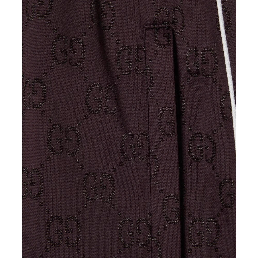 Gucci Rode Jacquard Shorts met Trekkoord Tailleband Red Heren