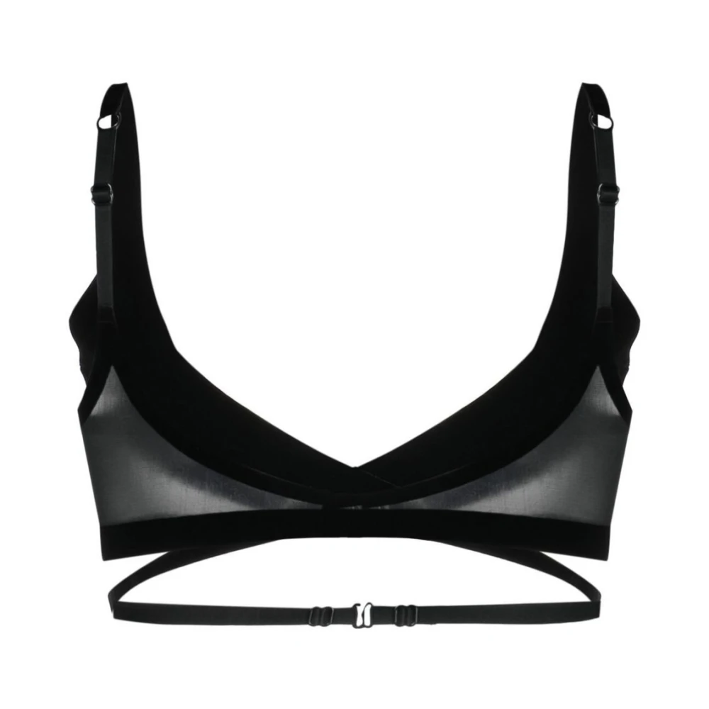 Mugler Flock Shaping Bra Tops Black Dames