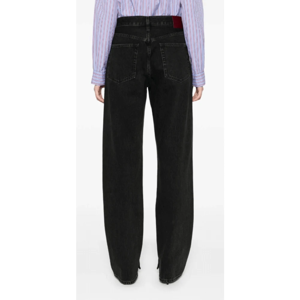 Gucci Straight-Leg Denim Jeans Gray Dames