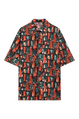 orange-short-sleeve-shirt